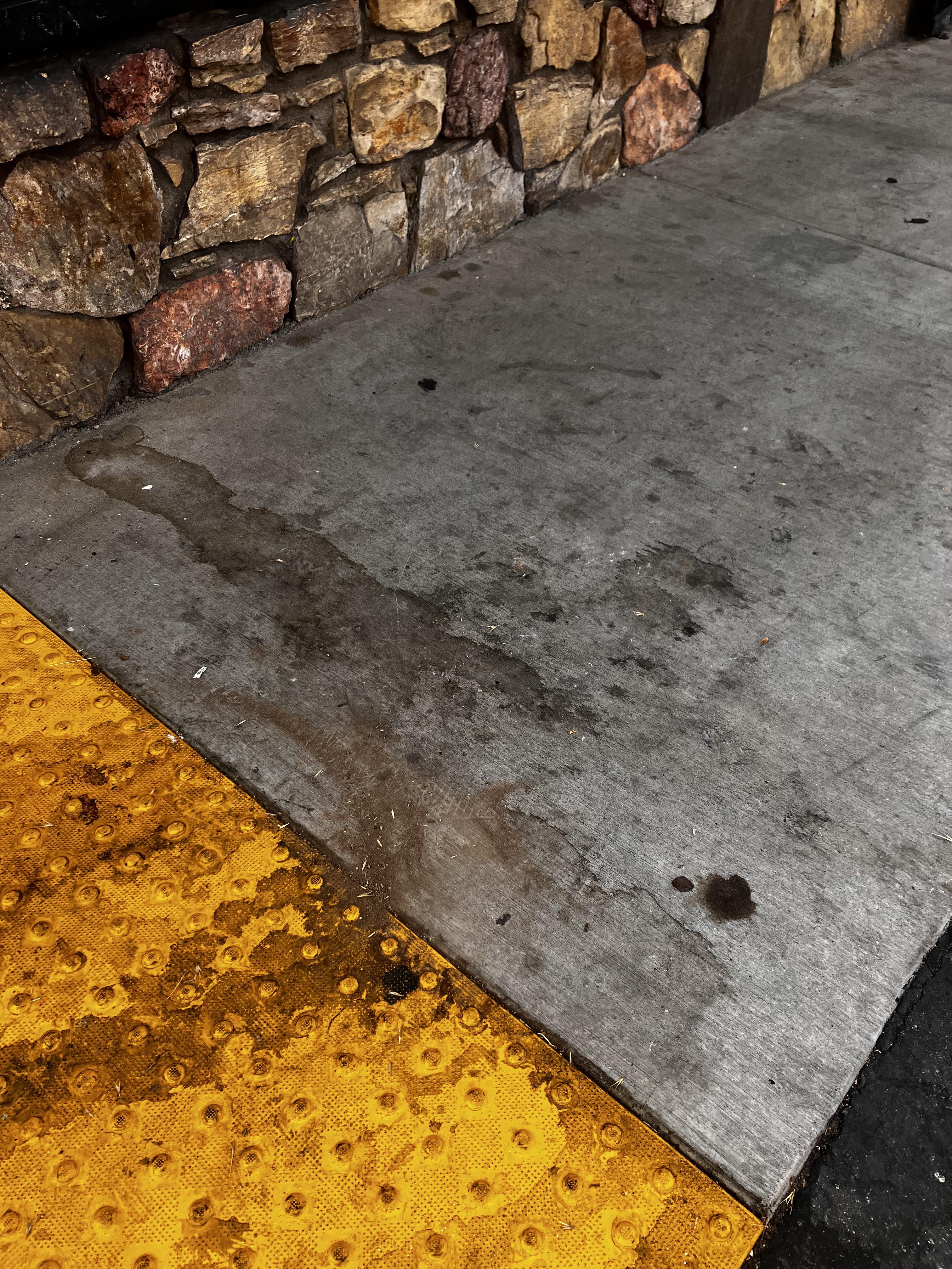 Dirty driveway before pressure washing